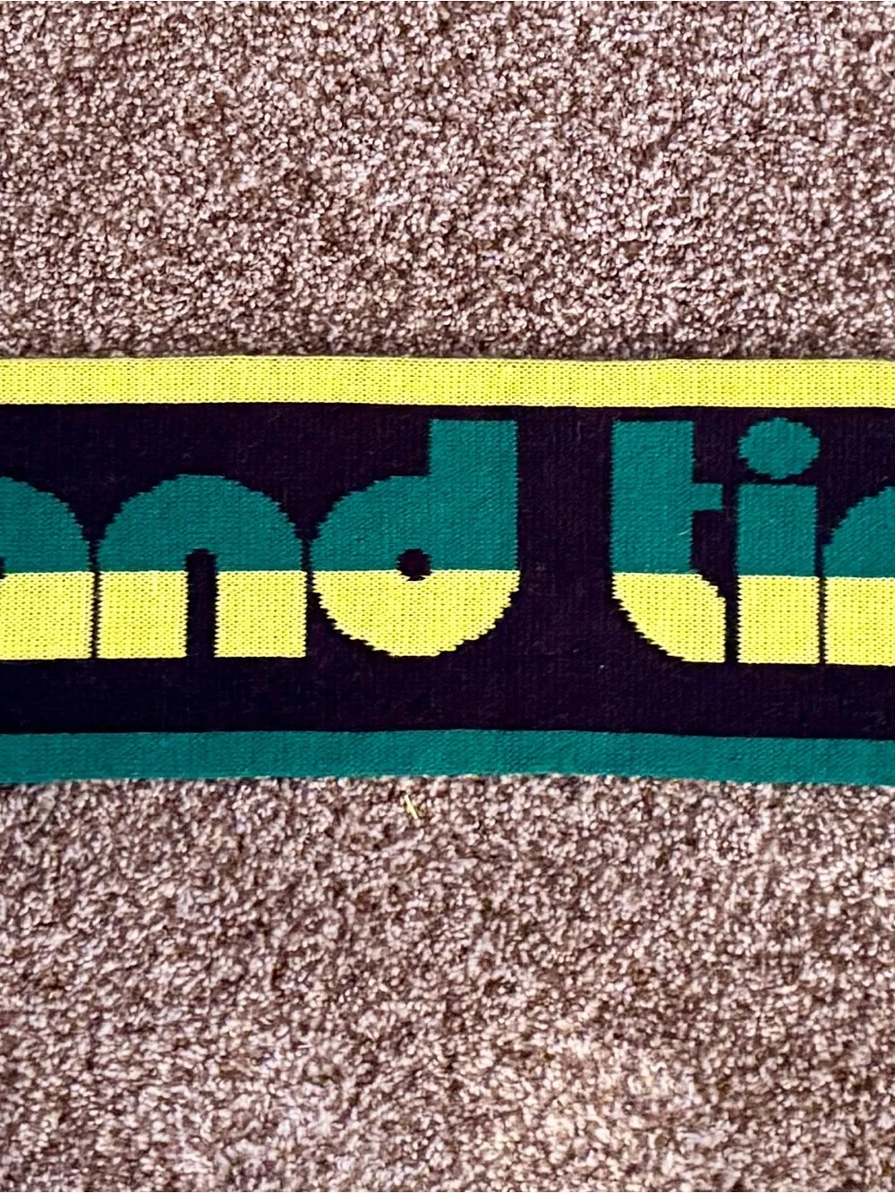 Portland Timbers Knit Crest Sweater Panel - Black, Yellow, Teal